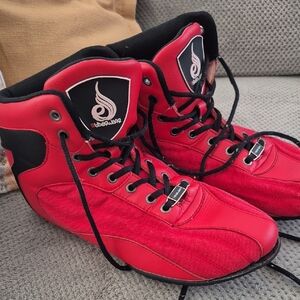 Red Men's High-Top Sneakers RYDERWEAR MENS 10